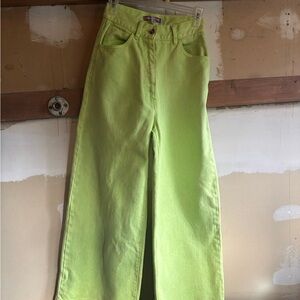 Urban Outfitters Neon Green Flare Jeans